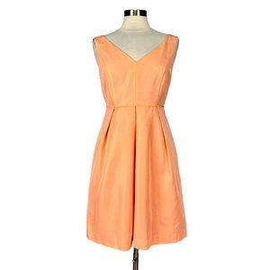 J Crew Kami Classic Faille Dress Light Nectar Peach Sleeveless Bridesmaid size 6